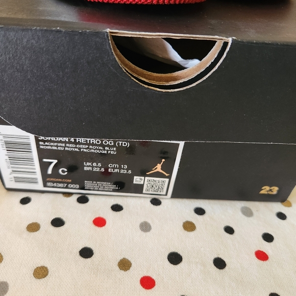 Air Jordan 4 Retro OGRare Air IB4387-003 New Toddler Size 7C - Picture 2 of 6